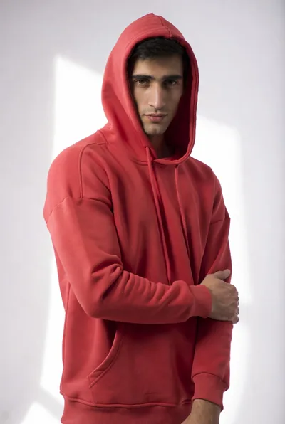 Erkek Essential Relaxed Hoodie