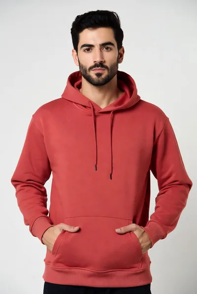 Erkek Essential Fermuarlı Hoodie