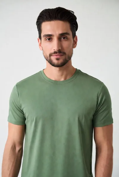 Erkek Essential Bisiklet Yaka T-shirt