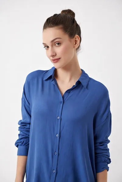Kadın Comfort Slim Fit Gömlek