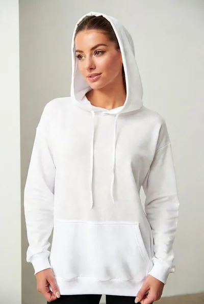 Kadın Modern Fermuarlı Hoodie